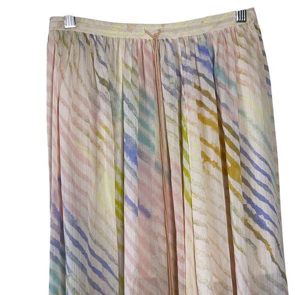 FREE PEOPLE TRUE TO YOU MULTICOLOR SHEER MAXI SKIRT SIZE XS/TP - Picture 3 of 6